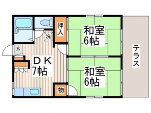 ドリームハイツ江原町　Ｂ棟の物件間取画像